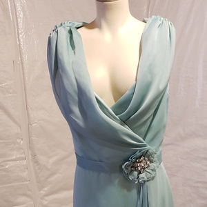 Soft Green Evening Gown